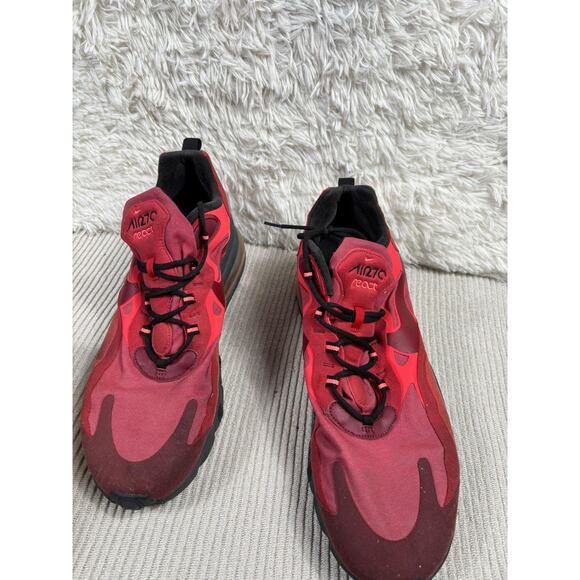 Nike Air Max 270 React Shoes Mens Size 15 Red Black Running Sneakers CJ3866-600 - Picture 1 of 9